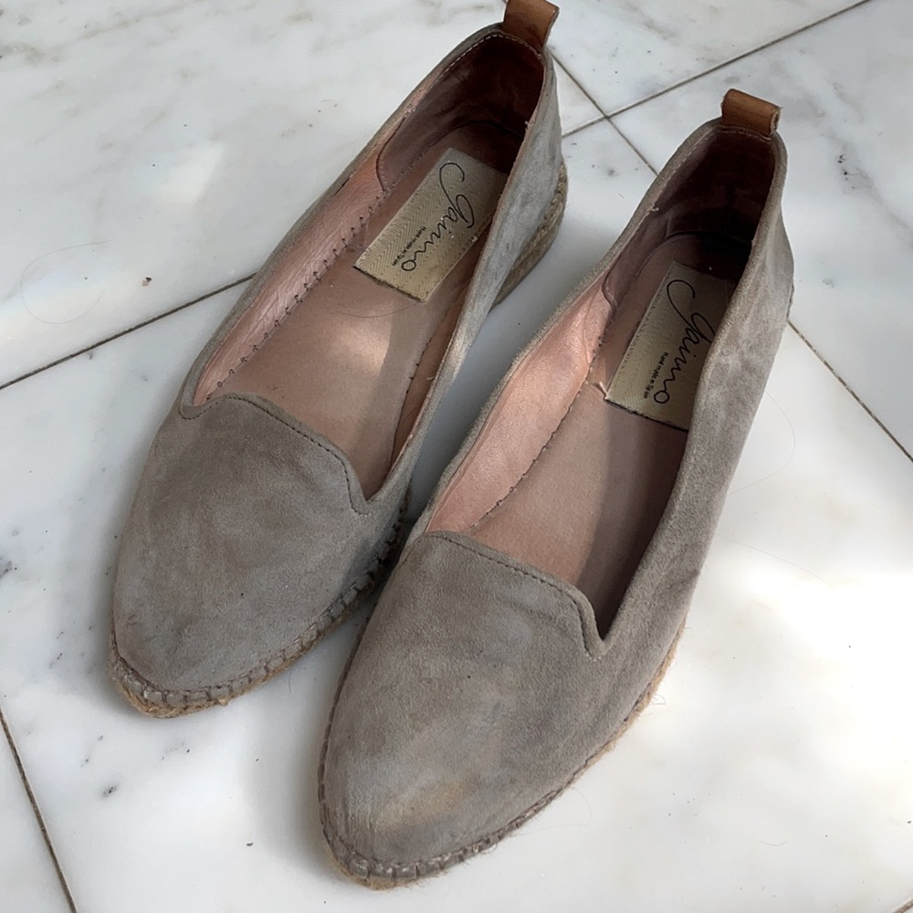 Beige flat espadrilles made in spain